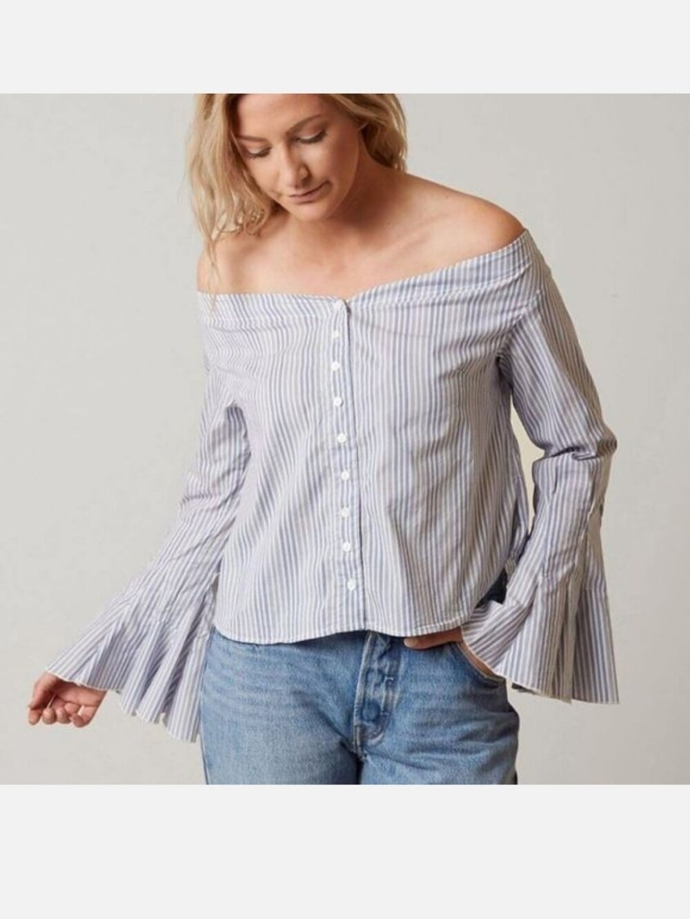 Free People March To The Beat Off Shoulder Top